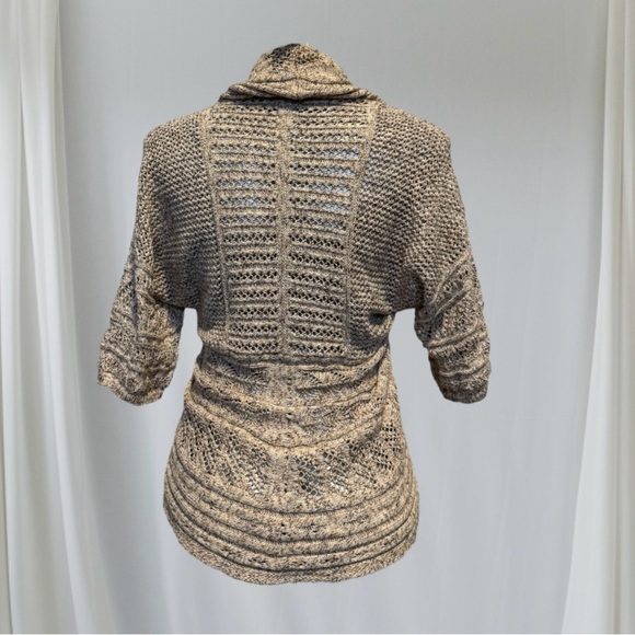 ✅Open Front Cardigan with Wide Draped Collar - Picture 3 of 13